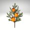 18" Evergreen Pick with Real Orange & Clove Scent – Holiday Faux Orange Pomander Pick, Christmas Floral Stem-MTX76741